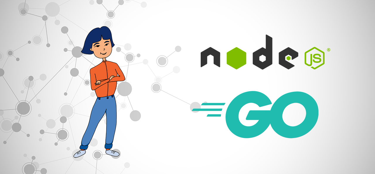 cover image for blog on the comparative strengths, limitations and application of Node.js and Go(lang)